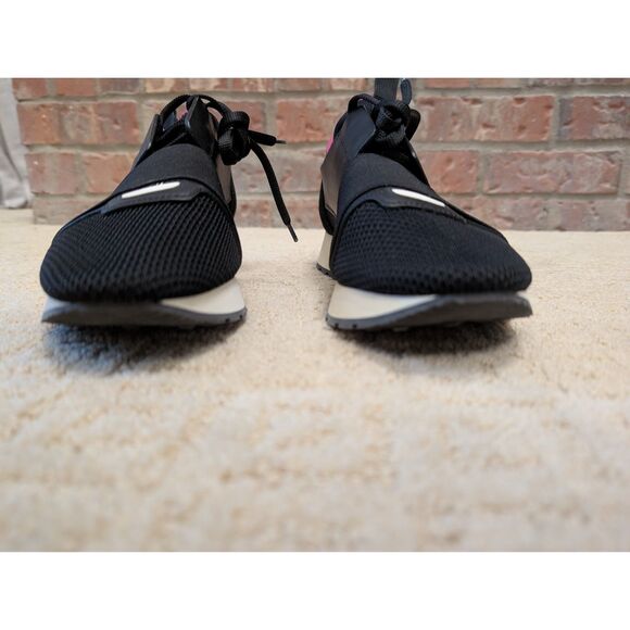 Balenciaga Shoes Women EU 39 US 8.5 Black Pink Race Runner Sneaker Made in Italy - Picture 10 of 12